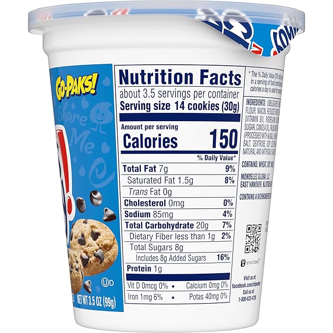 CHIPS AHOY! Mini Original Chocolate Chip Cookies, Go-Paks, 12 - 3.5 oz Cups
