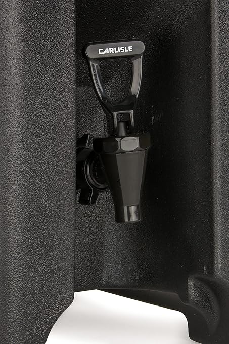 Carlisle FoodService Products 5-Gallon Insulated Beverage Dispenser, Cateraide, Food-Grade with Handles, Rugged PE Shell with PU Insulation for Coffee, Tea and Hot or Cold Drinks, Black - Made in USA