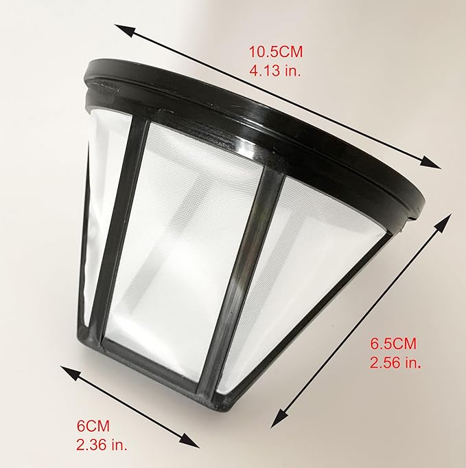 5pcs Reusable Coffee Filter With handle, for 12 Cups Drip Coffee Maker,Easy to use and clean