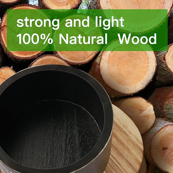 Coffee Filter Holder, Wood Coffee Filter Storage Container Dispenser with Lid, Rustic Farmhouse Filters Organizer Basket Accessories for Coffee Bar Counter Decor