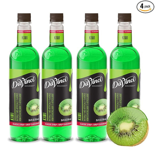 DaVinci Gourmet Classic Kiwi Syrup, 25.4 Fluid Ounces (Pack of 4)