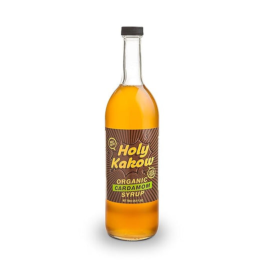 Holy Kakow Cafe Organic Cardamom Syrup - Cardamom Syrup, Coffee Syrup, Organic Syrup for Coffee, Cardamom Syrup for Coffee, Add to Latte, Cocktail and Shake, Real Food Ingredients - 750ml
