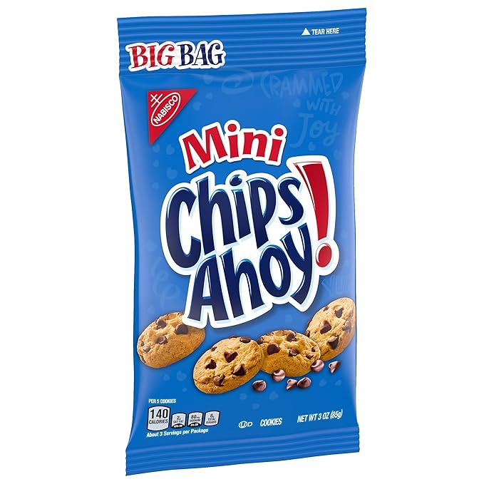 CHIPS AHOY! Mini Original Chocolate Chip Cookies, Big Bag, 12 - 3 oz Packs