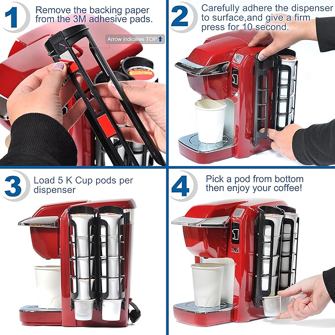 STORAGENIE K Cup Holders, Coffee Pod Holders for Keurig, Kcup Holders, Space Saving K pod Storage | Organizer, Perfect for Counters Small Space