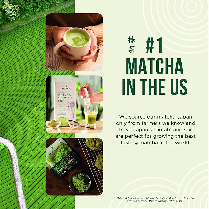 Jade Leaf Matcha Organic Cafe Style Vanilla Matcha Latte Green Tea Powder, Premium Barista Crafted Mix, Authentically Japanese, 15 Servings (5.3 Ounces)