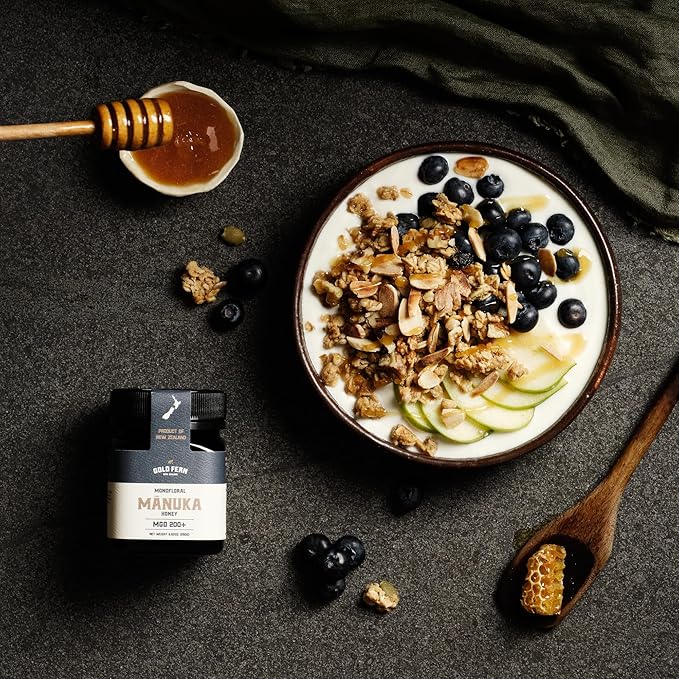 Gold Fern Honey - Raw New Zealand Manuka Honey | 8.8oz MGO 200+ | Pure, Natural, Unpasteurized, and Unfiltered Superfood Honey, Traceable from Hive to Hand.