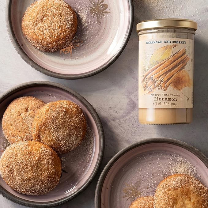 Savannah Bee Company Whipped Honey - All Natural Spreadable Honey (12 Ounce (Pack of 1), Cinnamon)