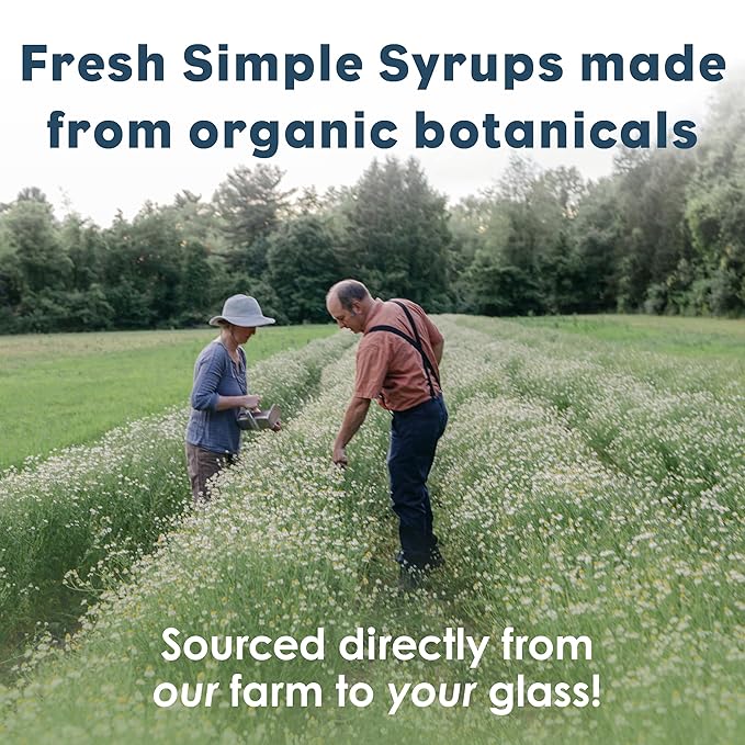 Bluestem Botanicals Organic Lemongrass Simple Syrup, 8 oz, Cocktail and Mocktail Mixer for Drinks, Non-Alcoholic