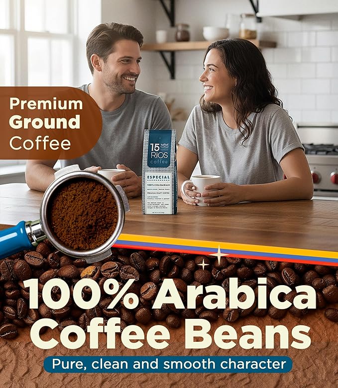 Colombian Ground Coffee Medium Roast Sweet Nutty Notes Bold And Balanced Taste Handpicked Arabica Beans Fresh Roasted High Altitude Single Origin Small Batch Craft Specialty Excelso Coffee Gift 12oz