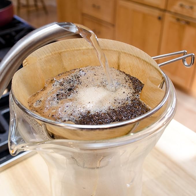 Premium Unbleached Hemp Paper Cone Coffee Filters – 100 Count - Compatible with All No.2 Size Pour Over coffee Drippers