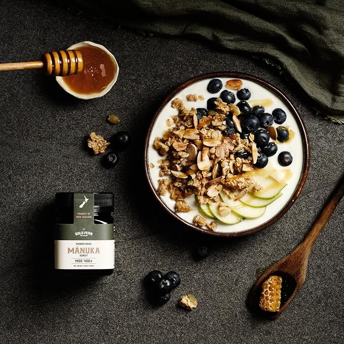 Gold Fern Honey - Raw New Zealand Manuka Honey Medical Grade | 8.8oz Monofloral MGO 400+ | Pure, Natural, Unpasteurized, Unfiltered Superfood, Traceable from Hive to Hand.