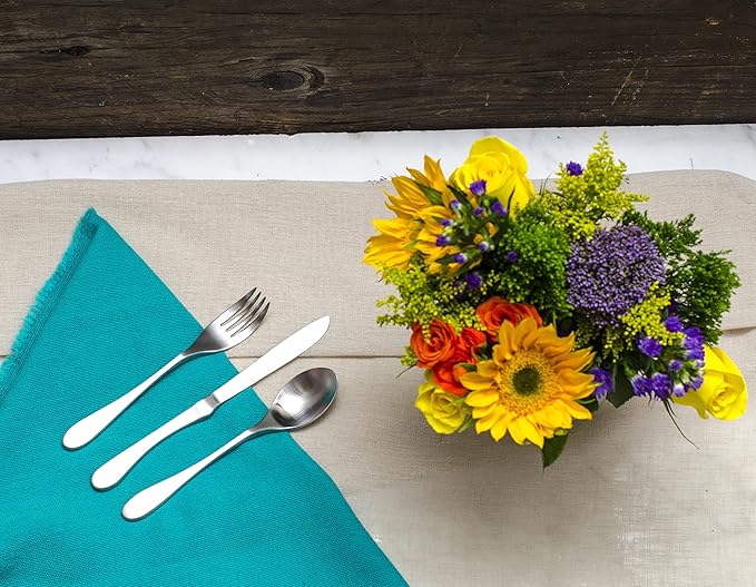 Knork Original Matte Teaspoon, 4 Piece Set,18/10 Stainless Steel,Silver