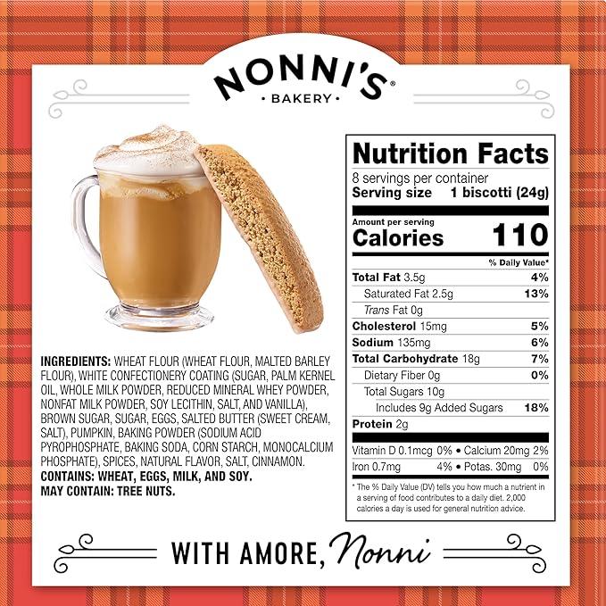 Nonni's Holiday Italian Biscotti Cookies - 3 Boxes Christmas Cookies - Dark Chocolate Peppermint Cookies, Gingerbread Cookies & Pumpkin Cookies - Biscotti Individually Wrapped Cookies - 6.88 oz